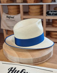 CAGNEY FEDORA | HAND WOVEN ECUADORIAN STRAW | NATURAL COLOR | SIZE 59, US 7 3/8 - Hufvud