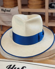 CAGNEY FEDORA | HAND WOVEN ECUADORIAN STRAW | NATURAL COLOR | SIZE 59, US 7 3/8 - Hufvud