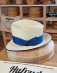 CAGNEY FEDORA | HAND WOVEN ECUADORIAN STRAW | NATURAL COLOR | SIZE 59, US 7 3/8 - Hufvud