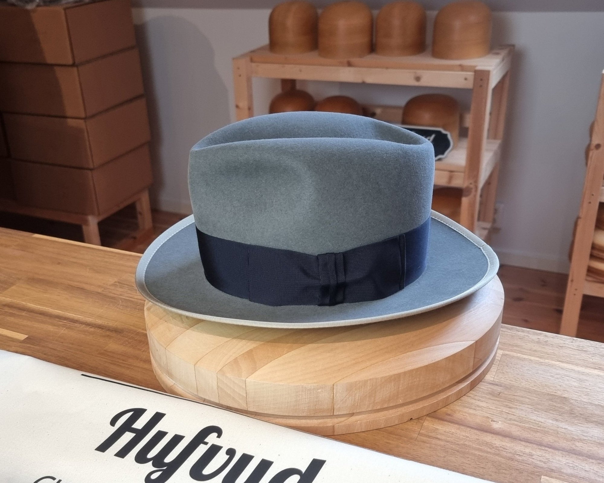 CAGNEY FEDORA | RABBIT & HARE DELUXE BLEND | EMERALD GRAY COLOR | MULTIPLE SIZES AVAILABLE - Hufvud