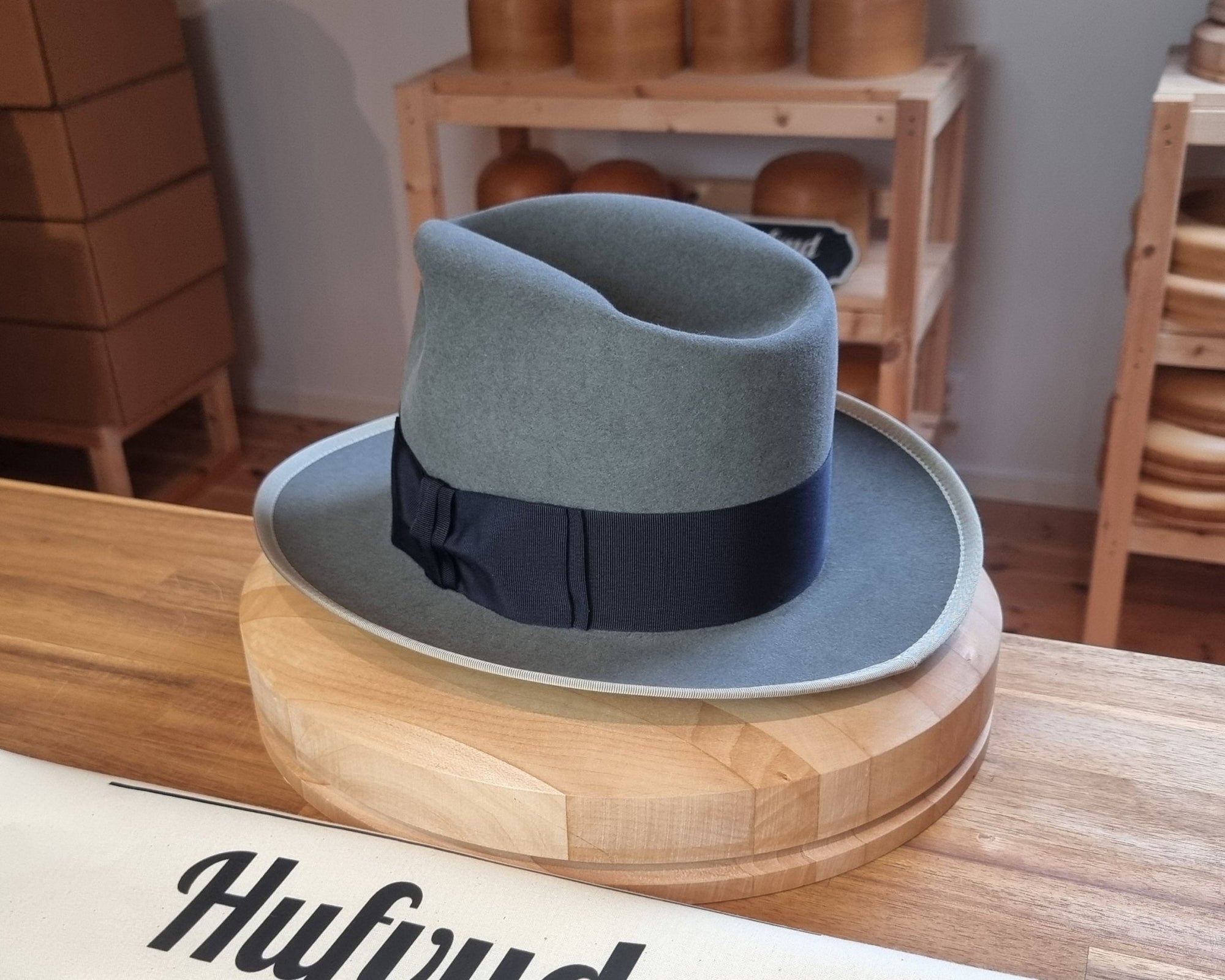 CAGNEY FEDORA | RABBIT & HARE DELUXE BLEND | EMERALD GRAY COLOR | MULTIPLE SIZES AVAILABLE - Hufvud