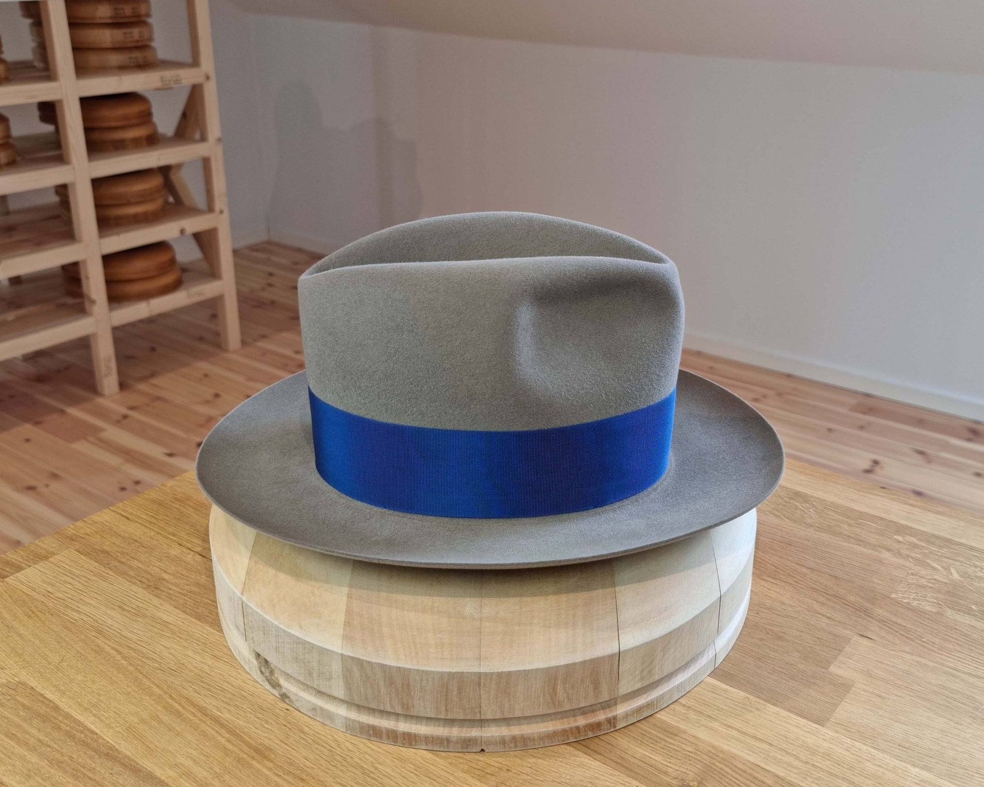 CAGNEY FEDORA | RABBIT &amp; HARE DELUXE BLEND | STONE COLOR | SIZE 60, US 7 1/2