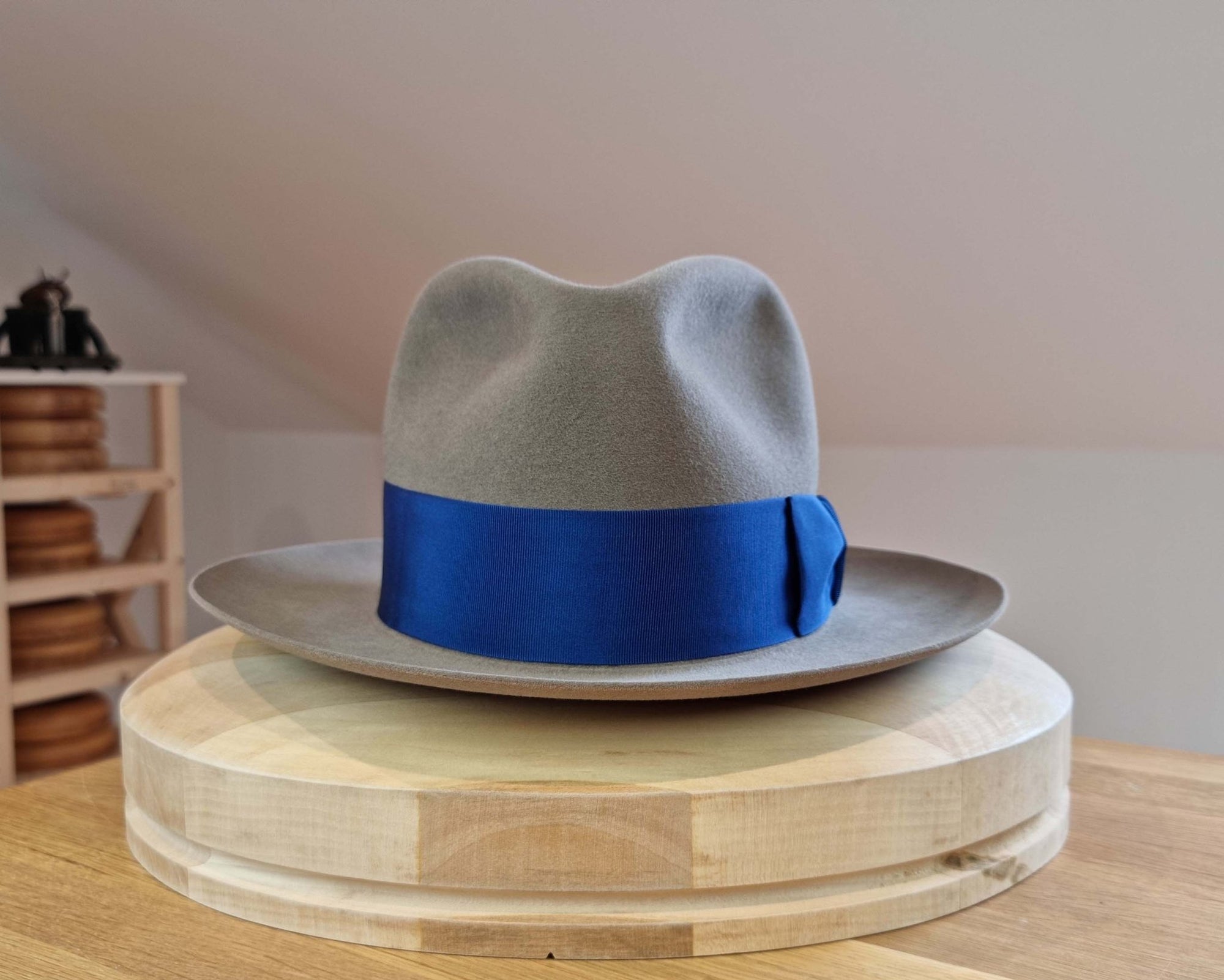 CAGNEY FEDORA | RABBIT &amp; HARE DELUXE BLEND | STONE COLOR | SIZE 60, US 7 1/2