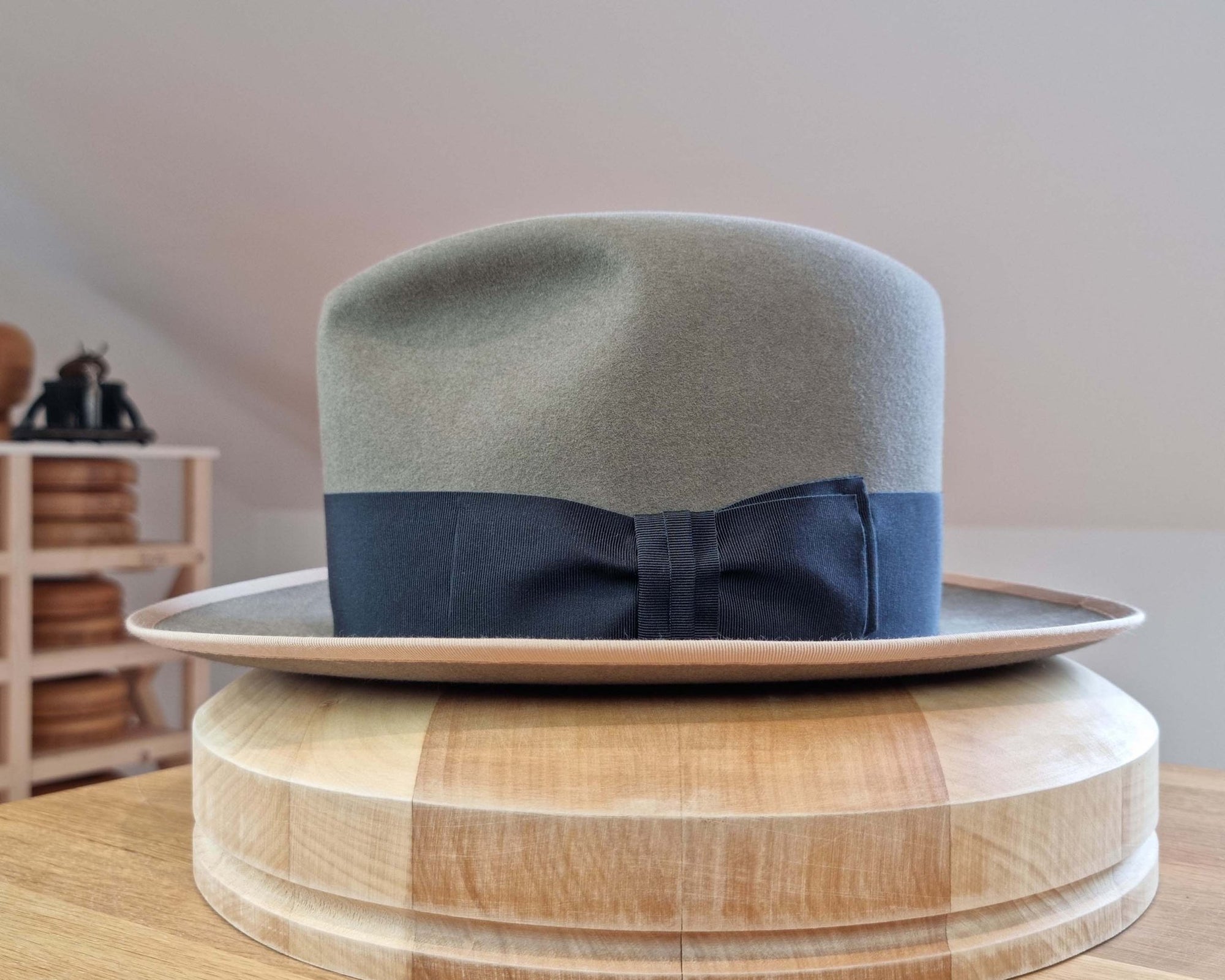 CAGNEY FEDORA | STONE COLOR | 50X BEAVER BLEND | SIZE 61, US 7 5/8