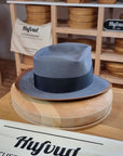 FOUR POINT CROWN FEDORA | BEAVER HUNDRED | LIMITED EDITION GRAY COLOR | SIZE 61, US 7 5/8 - Hufvud
