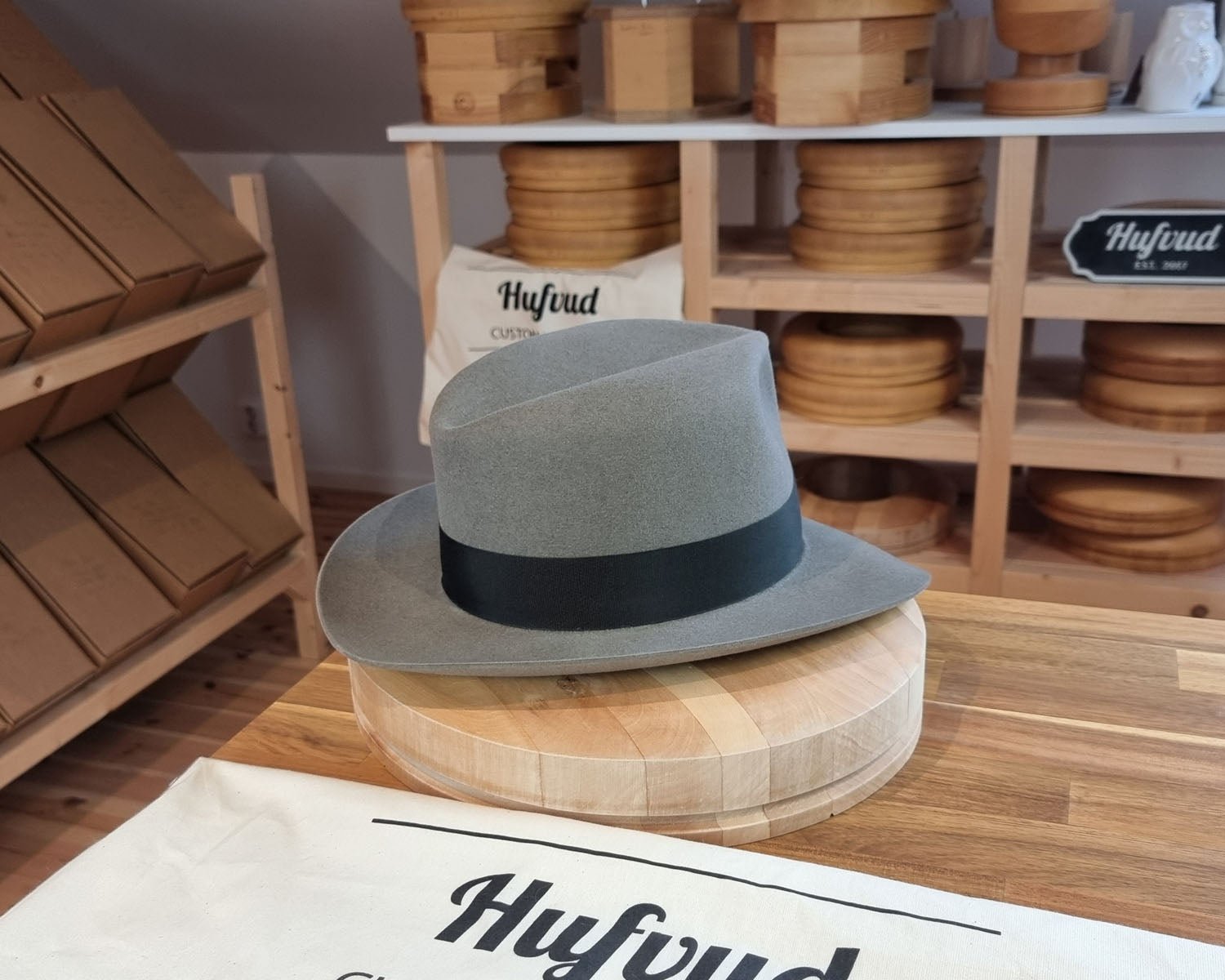 LEIFUR Adventure FEDORA | BEAVER FIFTY | GRANITE COLOR | WESTERN WEIGHT | SIZE 60, US 7 1/2 - Hufvud