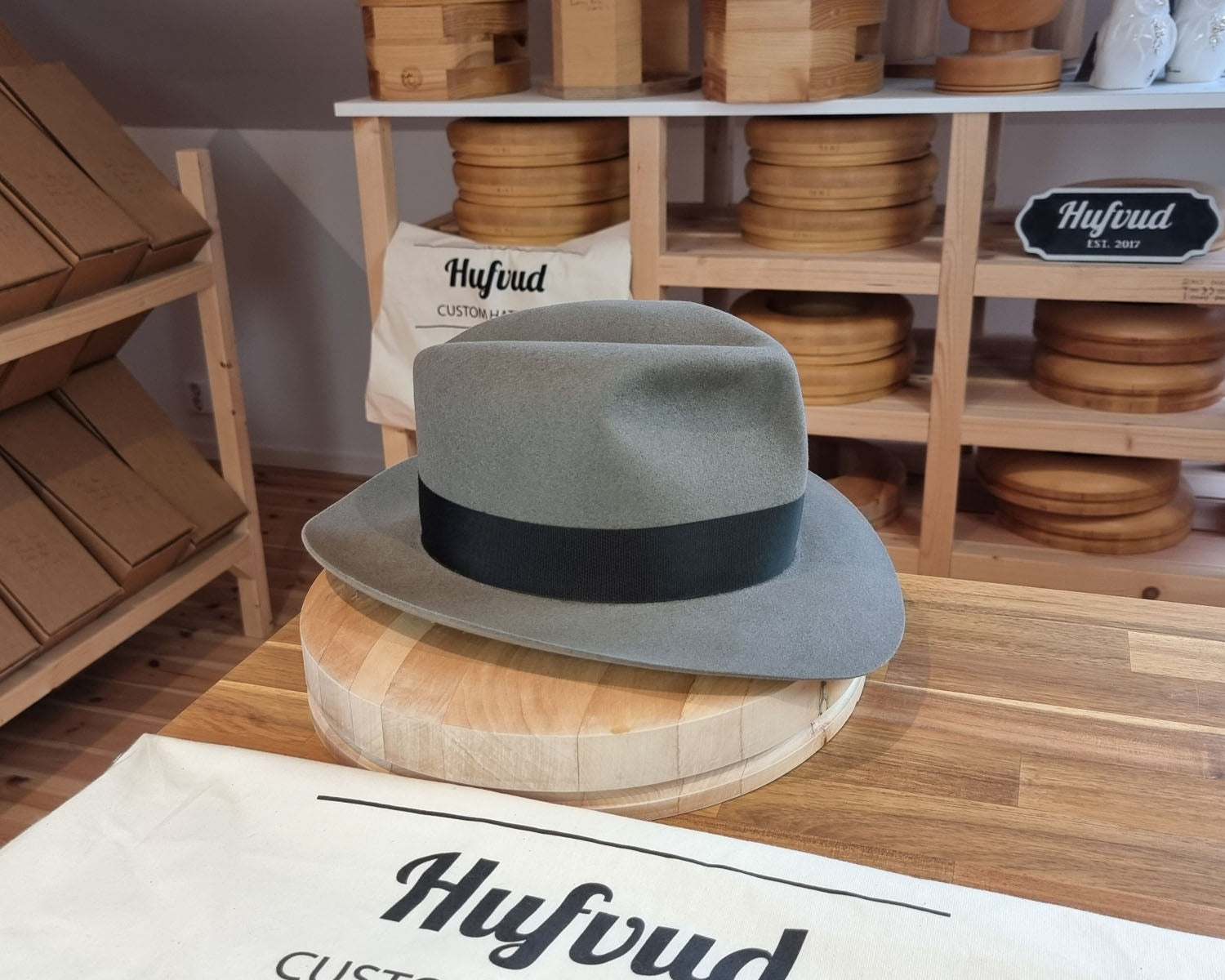 LEIFUR Adventure FEDORA | BEAVER FIFTY | GRANITE COLOR | WESTERN WEIGHT | SIZE 60, US 7 1/2 - Hufvud