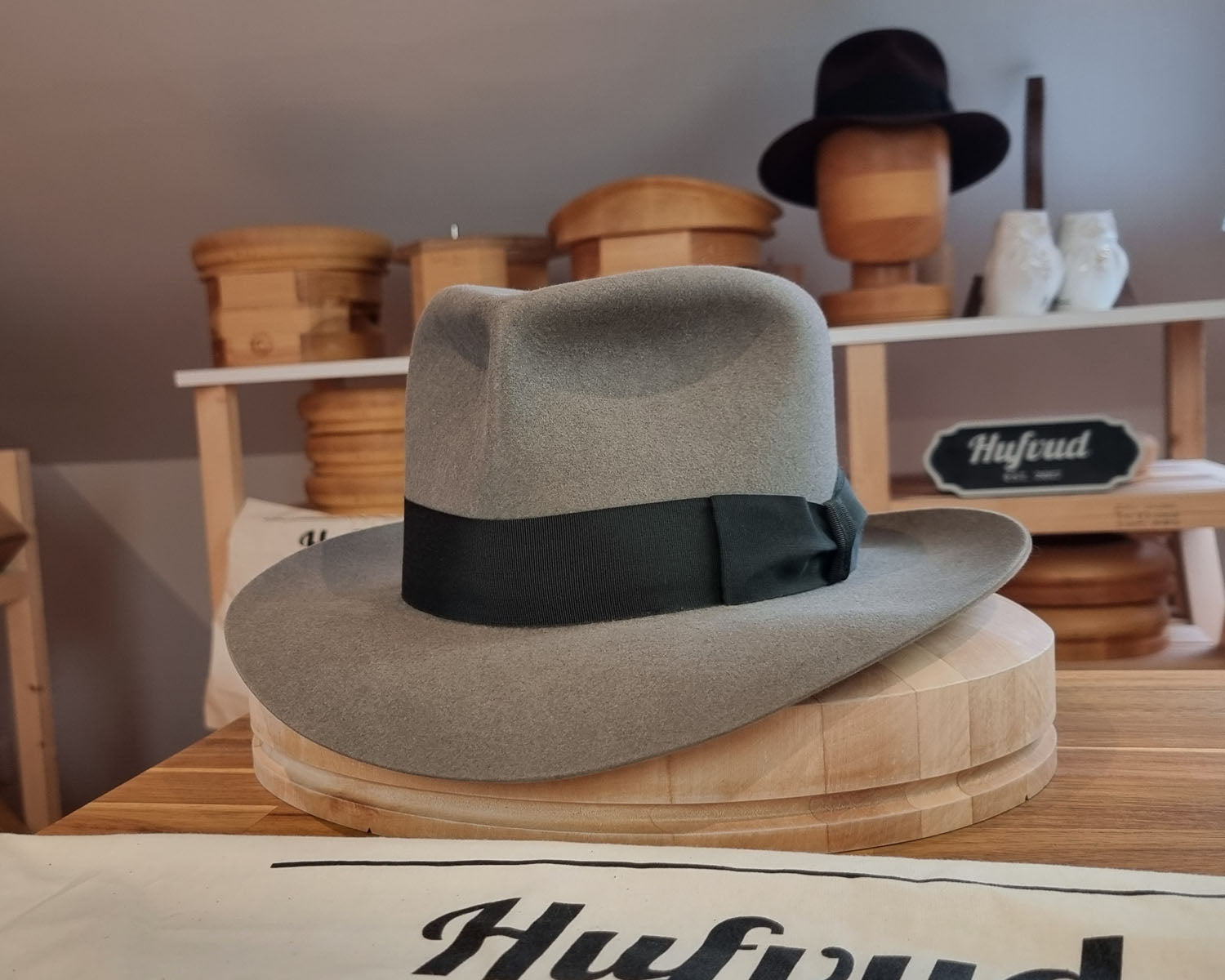 LEIFUR Adventure FEDORA | BEAVER FIFTY | GRANITE COLOR | WESTERN WEIGHT | SIZE 60, US 7 1/2 - Hufvud