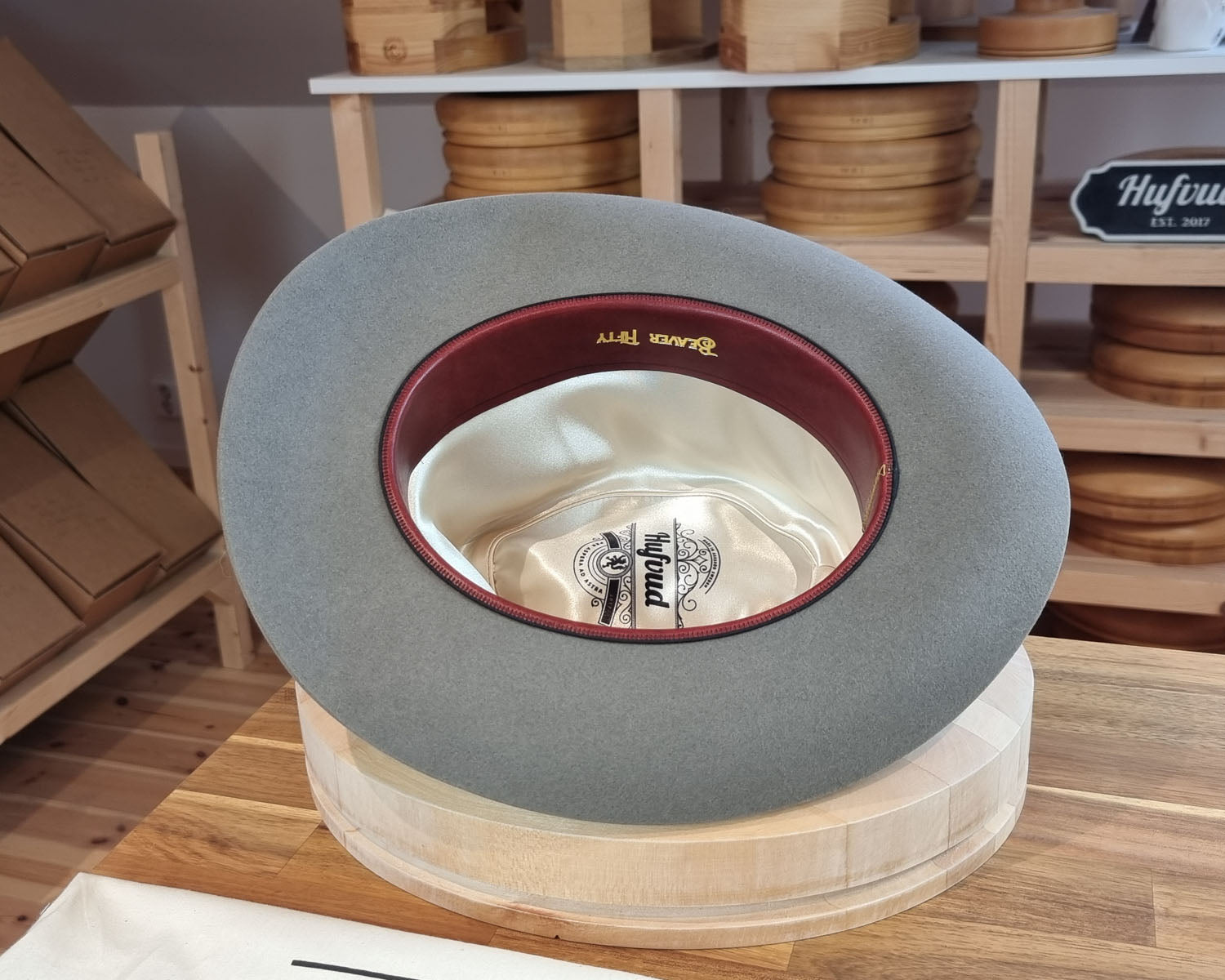 LEIFUR Adventure FEDORA | BEAVER FIFTY | GRANITE COLOR | WESTERN WEIGHT | SIZE 60, US 7 1/2 - Hufvud