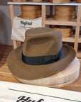 LEIFUR Adventure FEDORA | BEAVER FIFTY | WHISKEY COLOR LIMITED EDITION | WESTERN WEIGHT | SIZE 58, US 7 1/4 - Hufvud