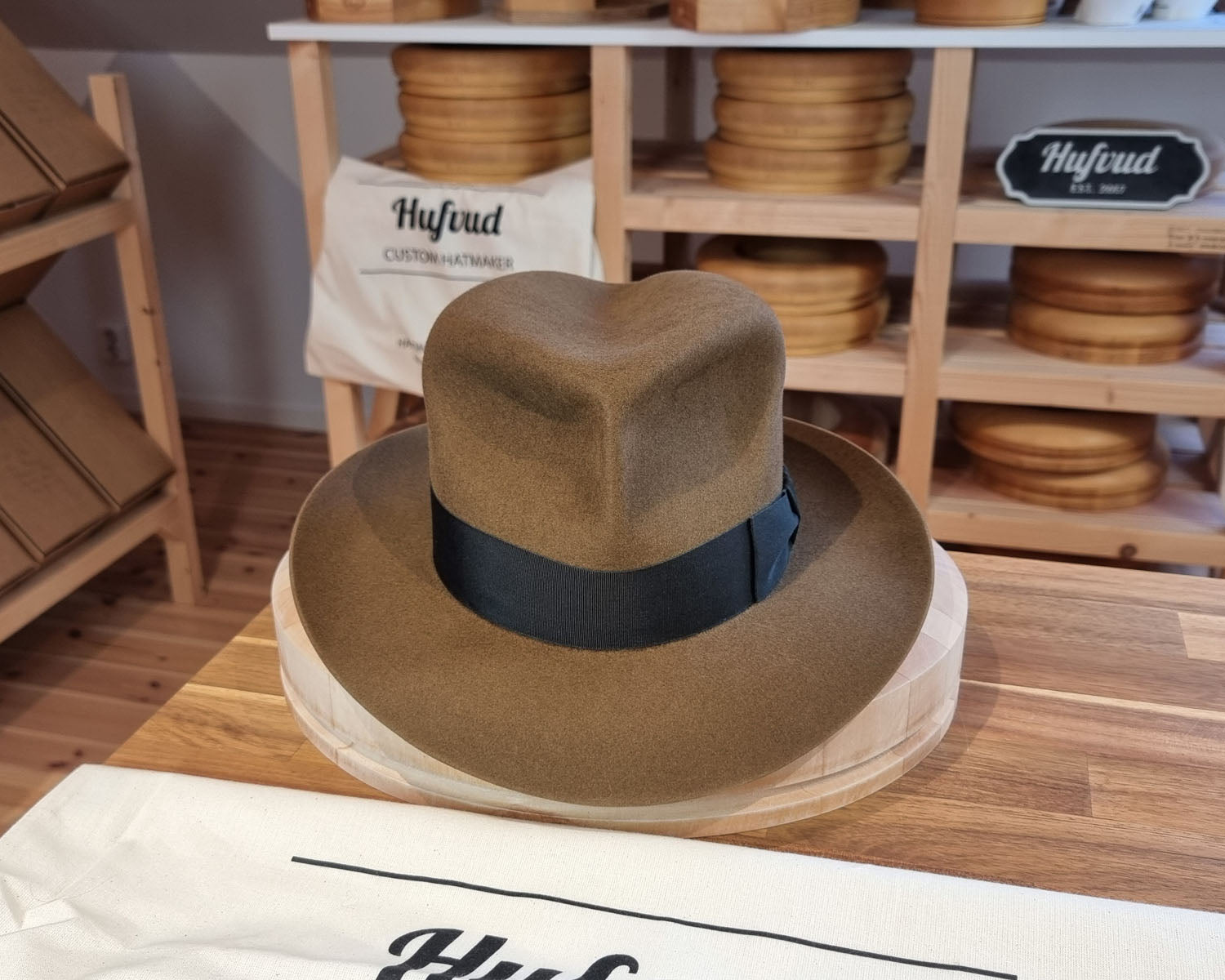 LEIFUR Adventure FEDORA | BEAVER FIFTY | WHISKEY COLOR LIMITED EDITION | WESTERN WEIGHT | SIZE 58, US 7 1/4 - Hufvud