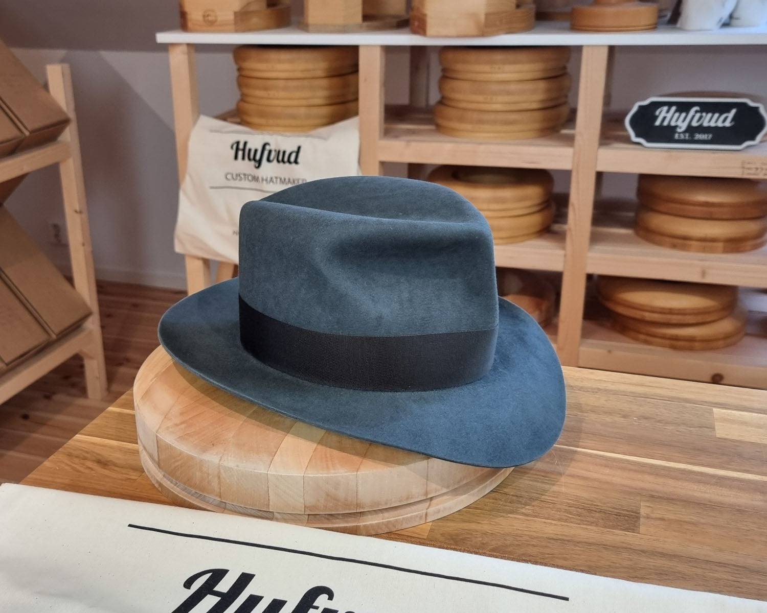 LEIFUR Adventure FEDORA | BEAVER HUNDRED | ANTHRACITE GRAY LIMITED EDITION | SIZE 58, US 7 1/4 - Hufvud