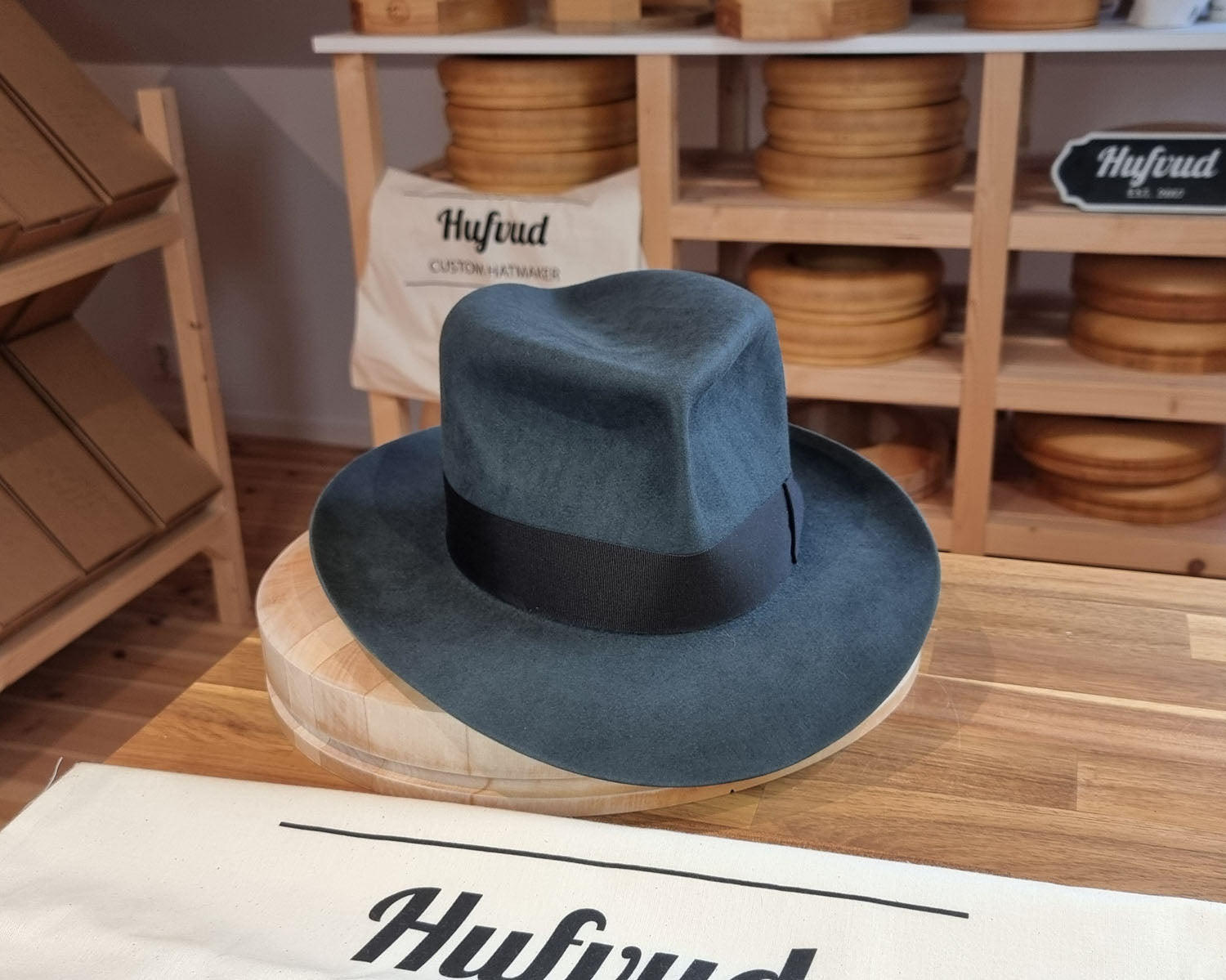 LEIFUR Adventure FEDORA | BEAVER HUNDRED | ANTHRACITE GRAY LIMITED EDITION | SIZE 58, US 7 1/4 - Hufvud