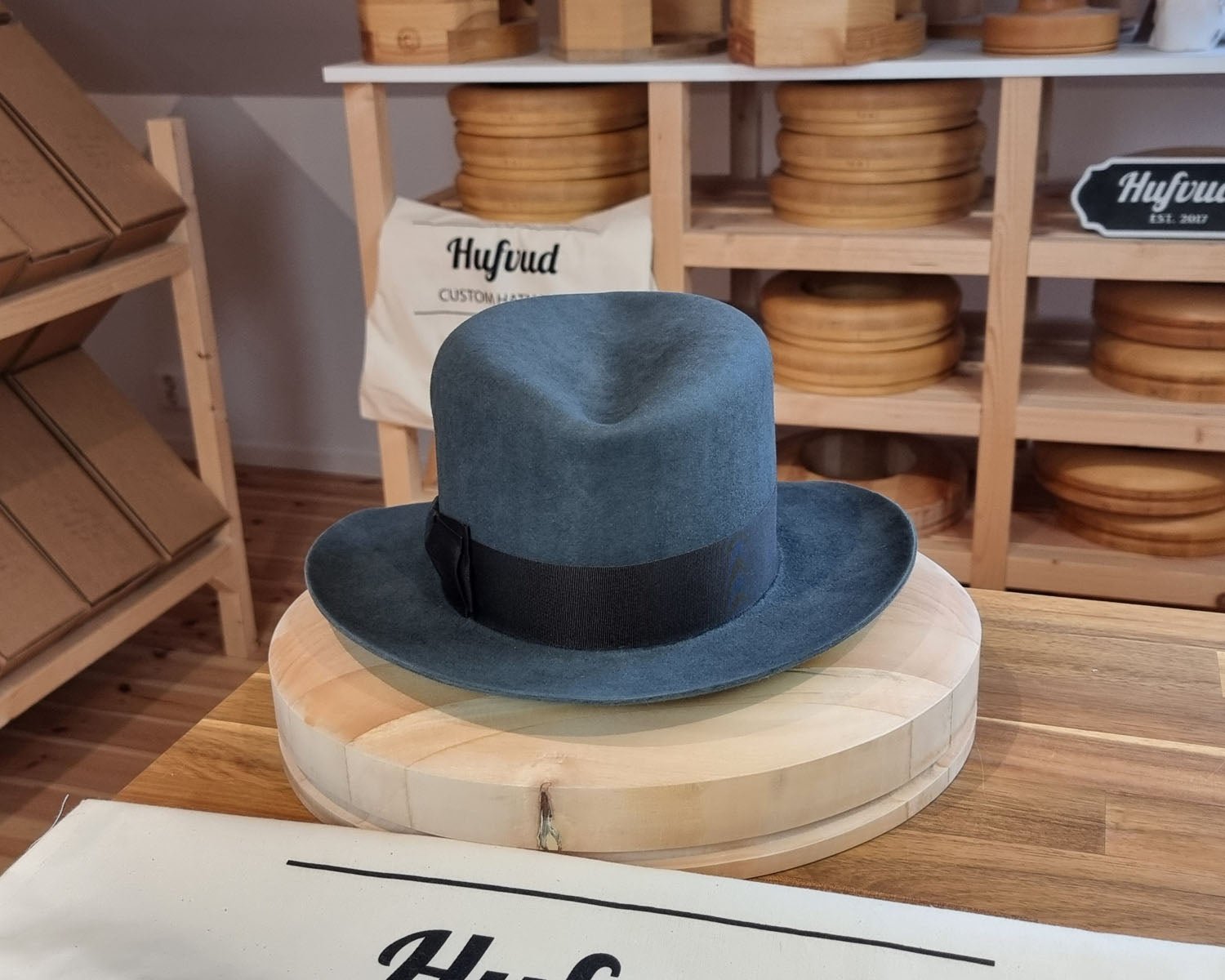 LEIFUR Adventure FEDORA | BEAVER HUNDRED | ANTHRACITE GRAY LIMITED EDITION | SIZE 58, US 7 1/4 - Hufvud