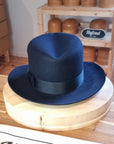 LEIFUR Adventure FEDORA | BEAVER HUNDRED | DARK NAVY BLUE COLOR | WESTERN WEIGHT | SIZE 58, US 7 1/4 - Hufvud