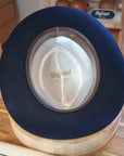 LEIFUR Adventure FEDORA | BEAVER HUNDRED | DARK NAVY BLUE COLOR | WESTERN WEIGHT | SIZE 58, US 7 1/4 - Hufvud