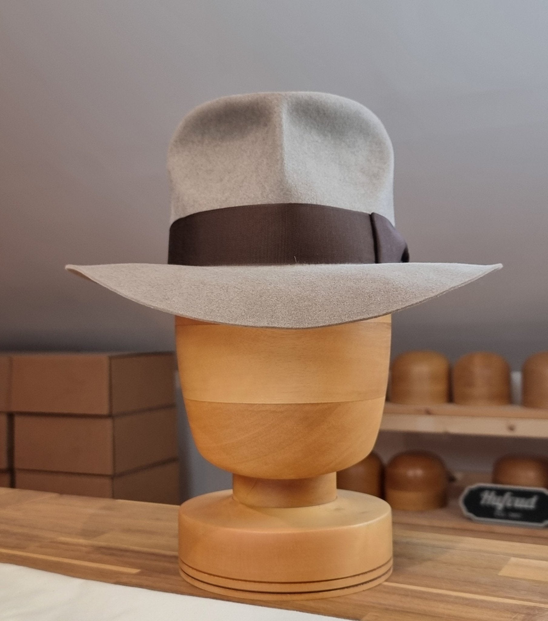 LEIFUR Adventure FEDORA | BEAVER HUNDRED | NATURAL COLOR LIMITED EDITION | WESTERN WEIGHT | SIZE 58, US 7 1/4 - Hufvud