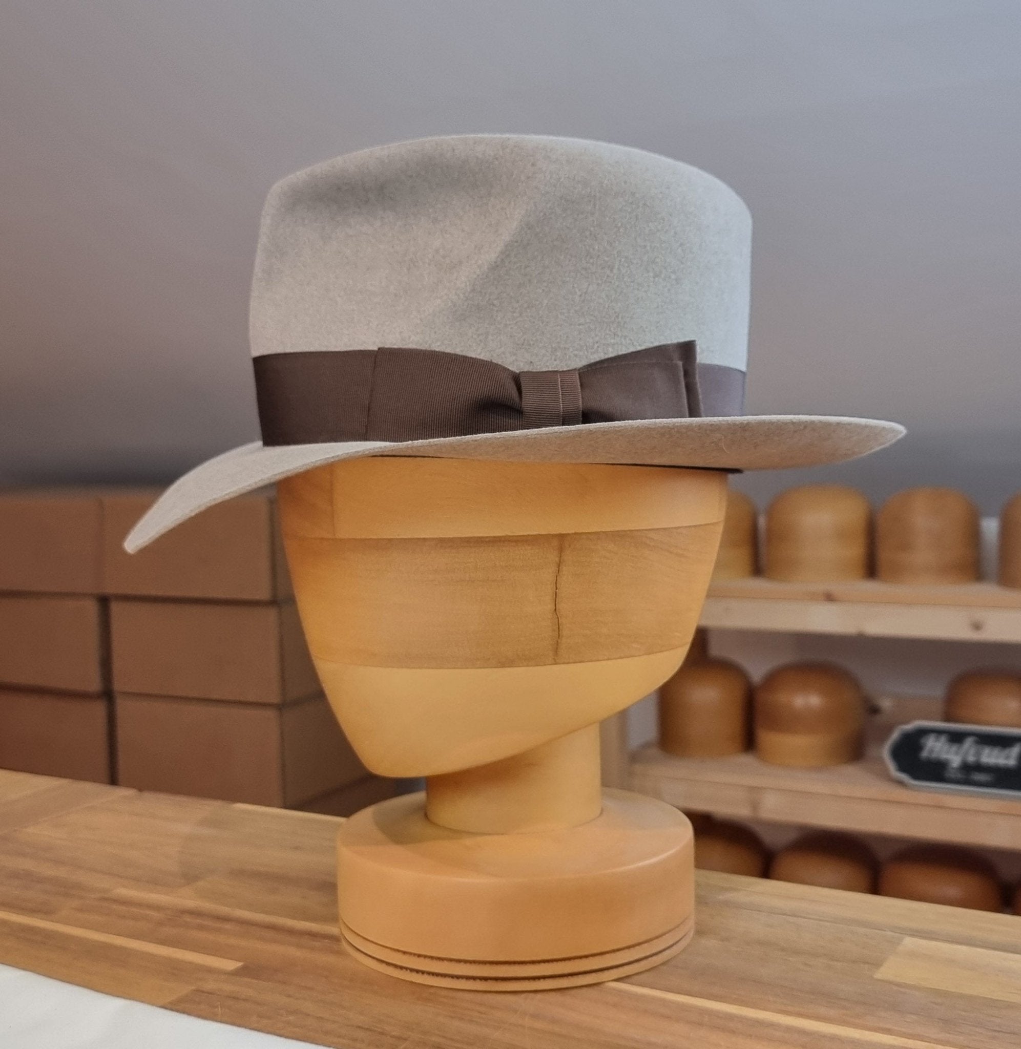 LEIFUR Adventure FEDORA | BEAVER HUNDRED | NATURAL COLOR LIMITED EDITION | WESTERN WEIGHT | SIZE 58, US 7 1/4 - Hufvud
