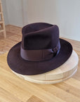 LEIFUR FEDORA | 100X BEAVER | OXBLOOD | SIZE 58, US 7 1/4