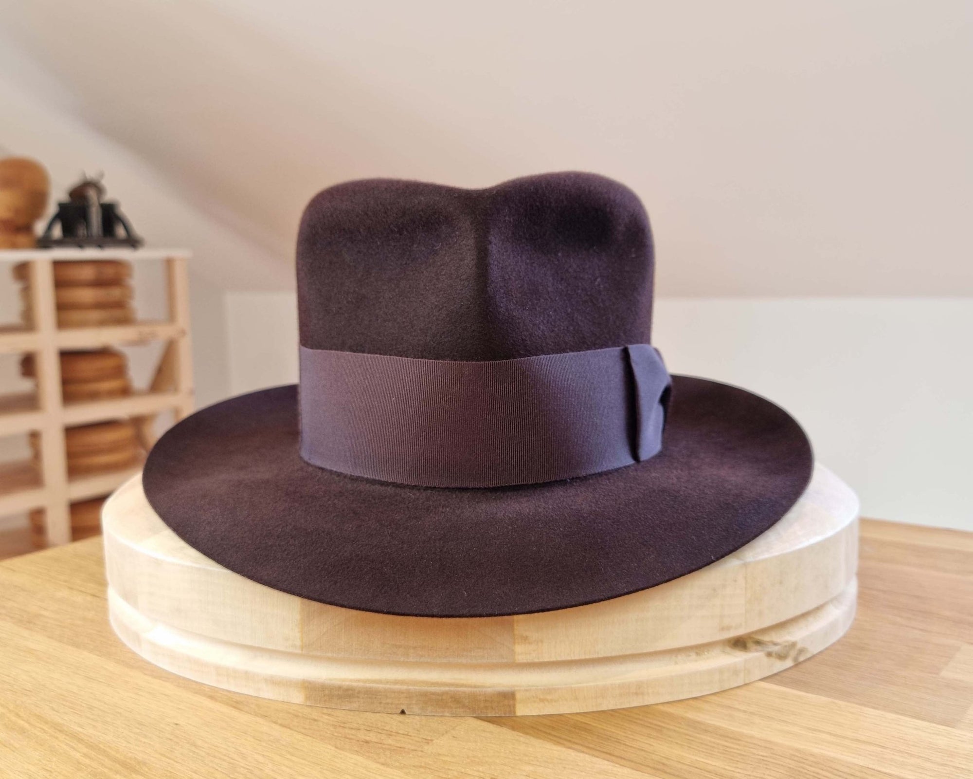 LEIFUR FEDORA | 100X BEAVER | OXBLOOD | SIZE 58, US 7 1/4