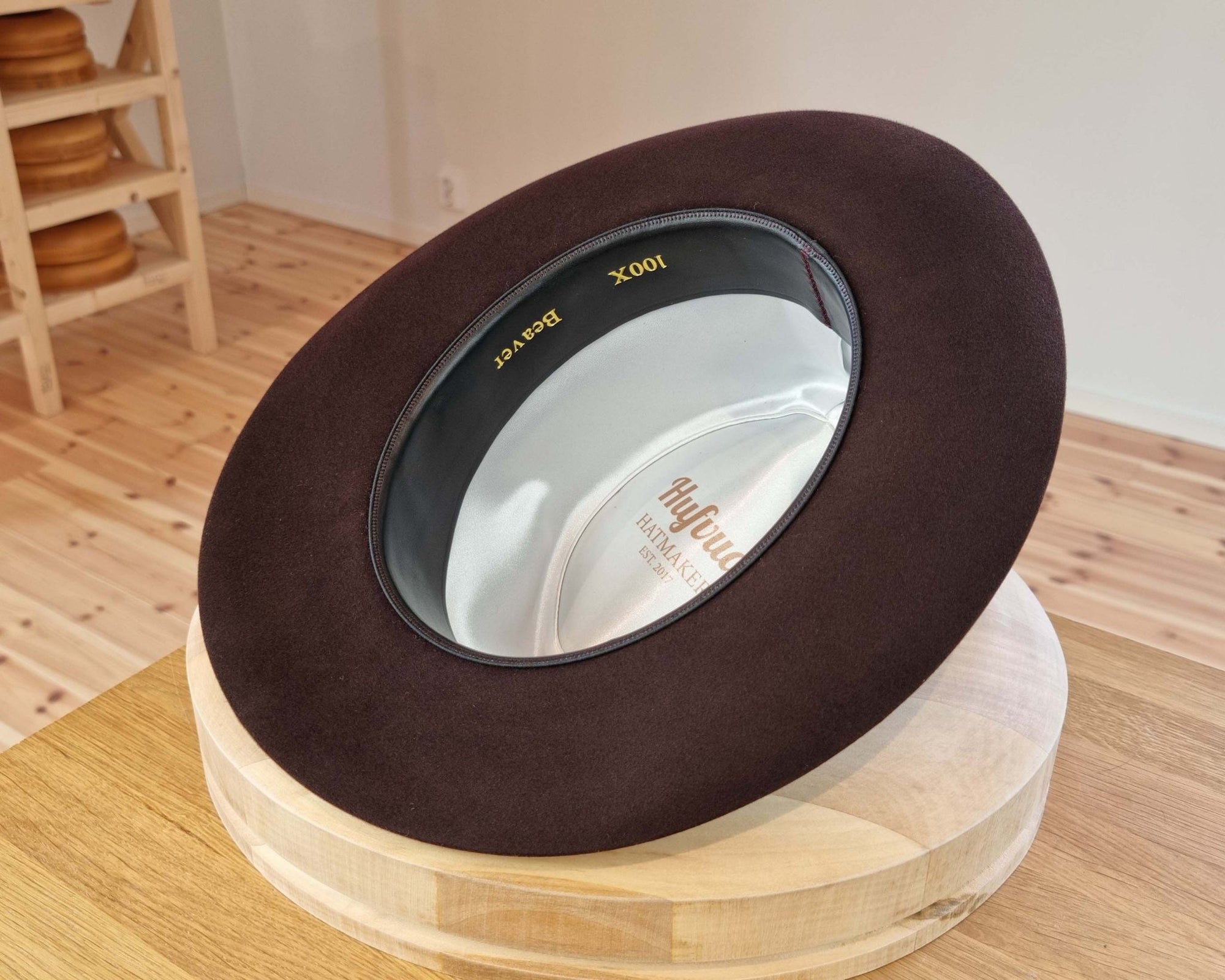 LEIFUR FEDORA | 100X BEAVER | OXBLOOD | SIZE 58, US 7 1/4