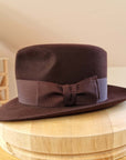 LEIFUR FEDORA | 100X BEAVER | OXBLOOD | SIZE 58, US 7 1/4