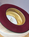LEIFUR FEDORA | BURGUNDY | RABBIT & HARE DELUXE BLEND | SIZE 60, US 7 1/2