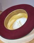 LEIFUR FEDORA | BURGUNDY | RABBIT & HARE DELUXE BLEND | SIZE 60, US 7 1/2