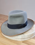 LEIFUR FEDORA | STONE | RABBIT & HARE DELUXE BLEND | SIZE 58, US 7 1/4