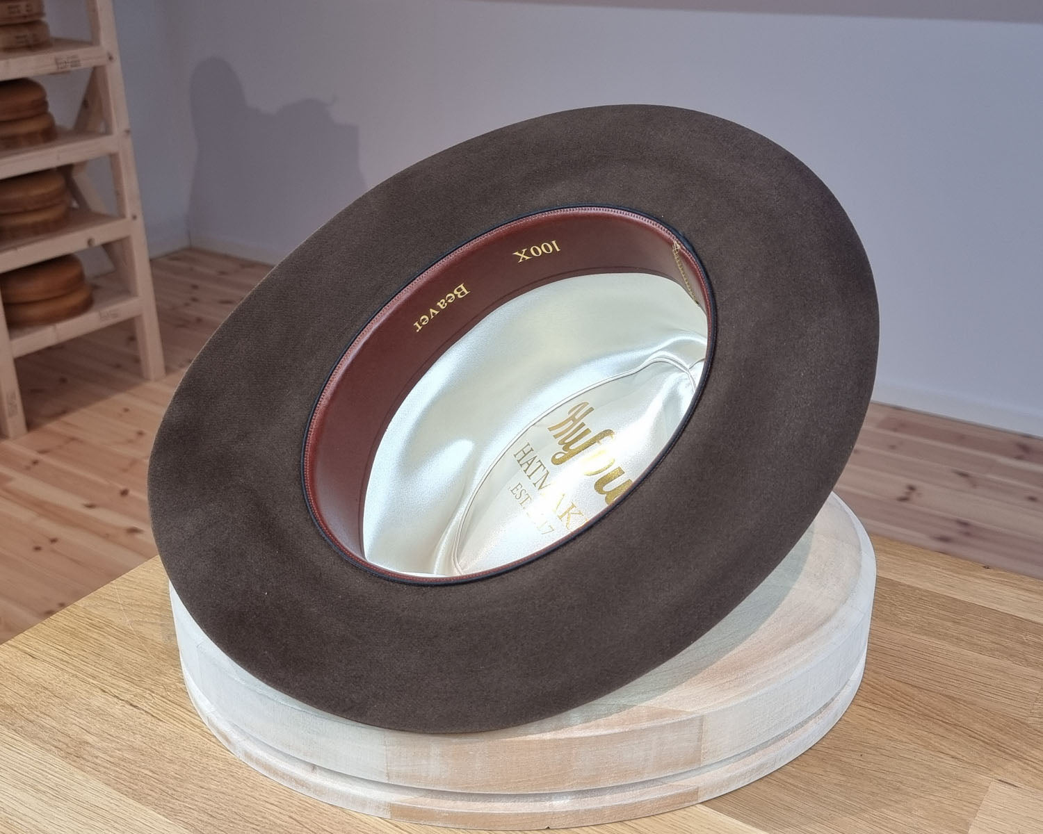 LEIFUR Lucky FEDORA | 100X BEAVER | SABLE BROWN | US 7 1/2, EU 60