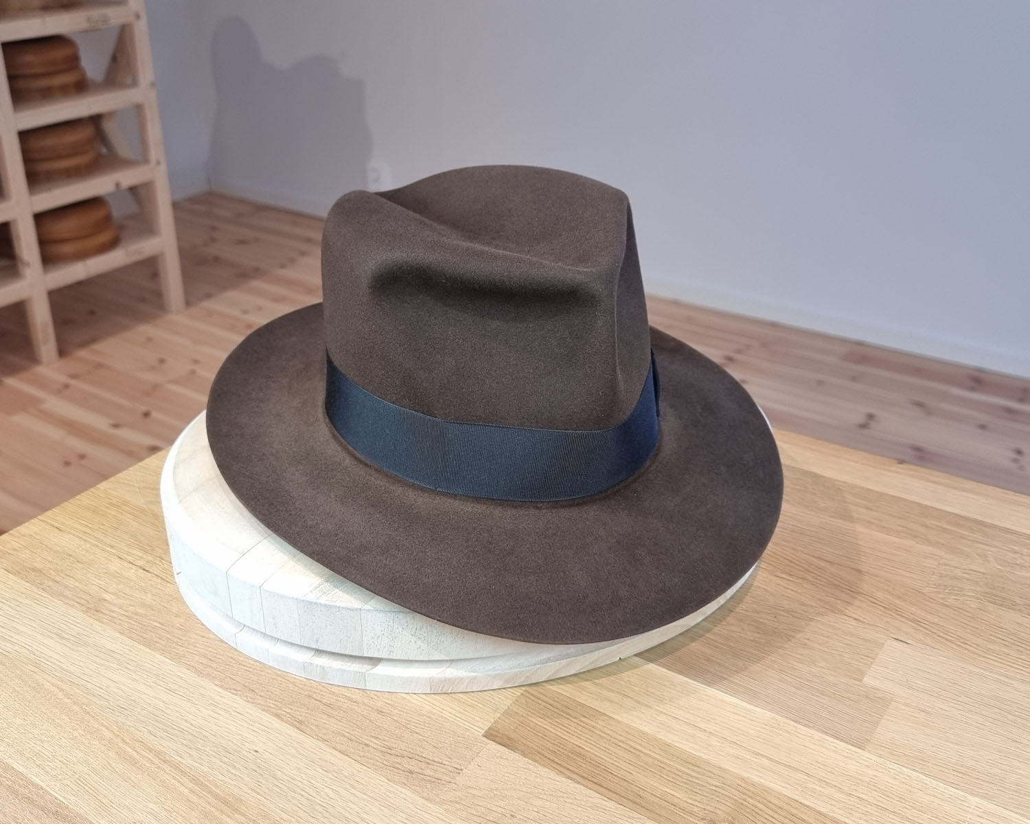 LEIFUR Lucky FEDORA | 100X BEAVER | SABLE BROWN | US 7 1/2, EU 60