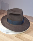 LEIFUR Lucky FEDORA | 100X BEAVER | SABLE BROWN | US 7 1/2, EU 60