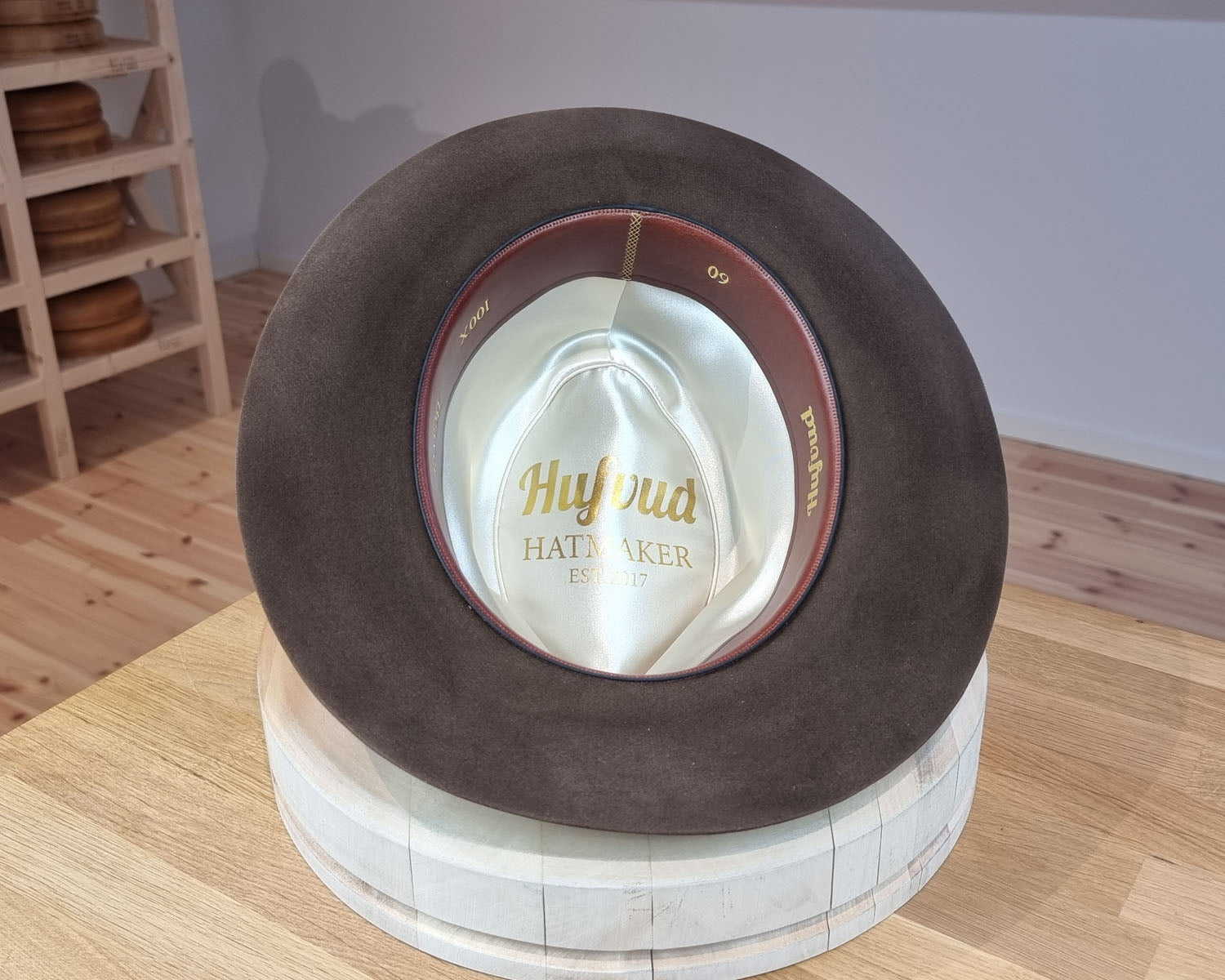 LEIFUR Lucky FEDORA | 100X BEAVER | SABLE BROWN | US 7 1/2, EU 60