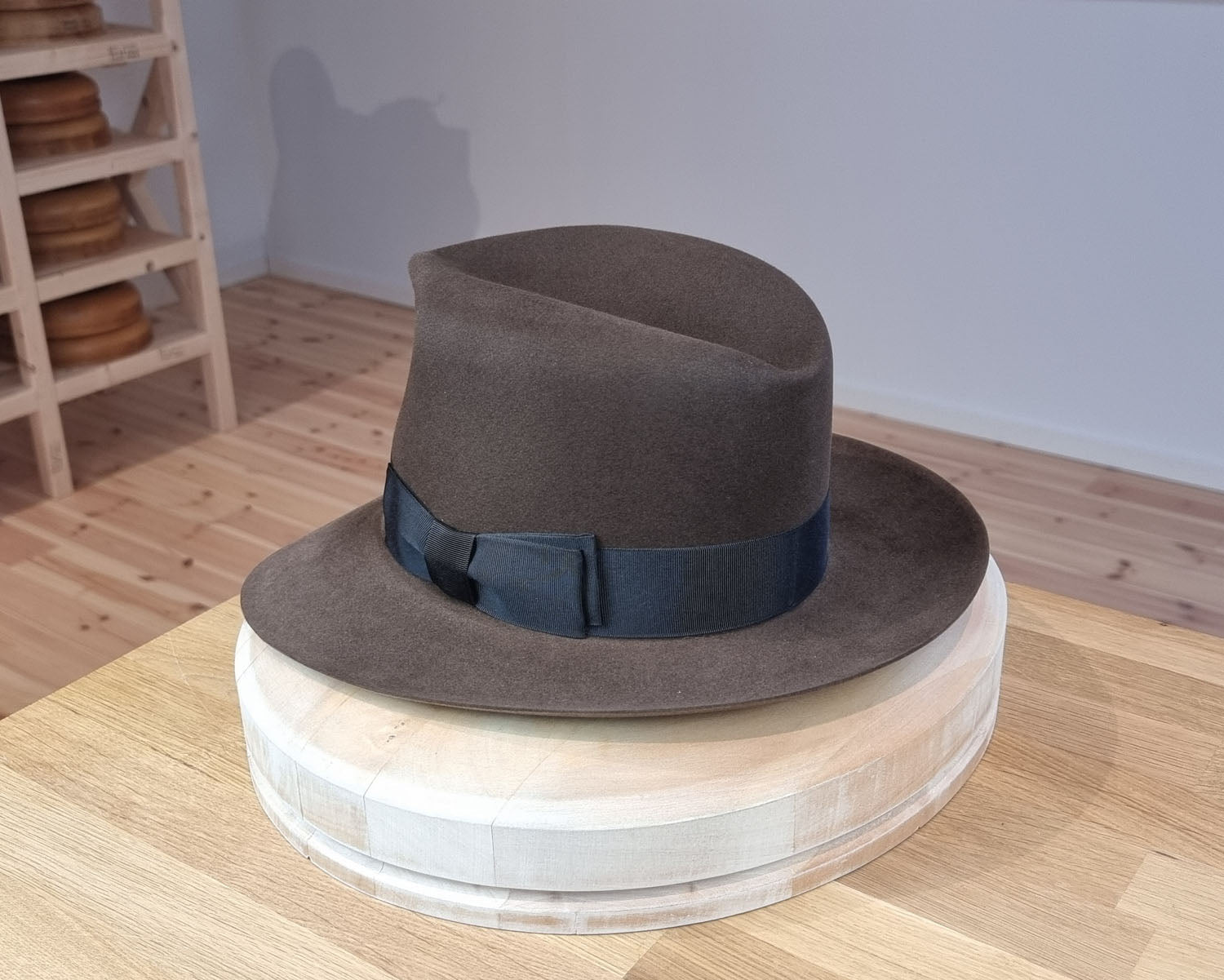 LEIFUR Lucky FEDORA | 100X BEAVER | SABLE BROWN | US 7 1/2, EU 60