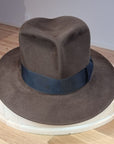 LEIFUR Lucky FEDORA | 100X BEAVER | SABLE BROWN | US 7 1/4, EU 58