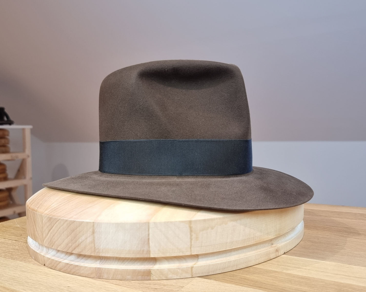 LEIFUR Lucky FEDORA | 100X BEAVER | SABLE BROWN | US 7 1/4, EU 58