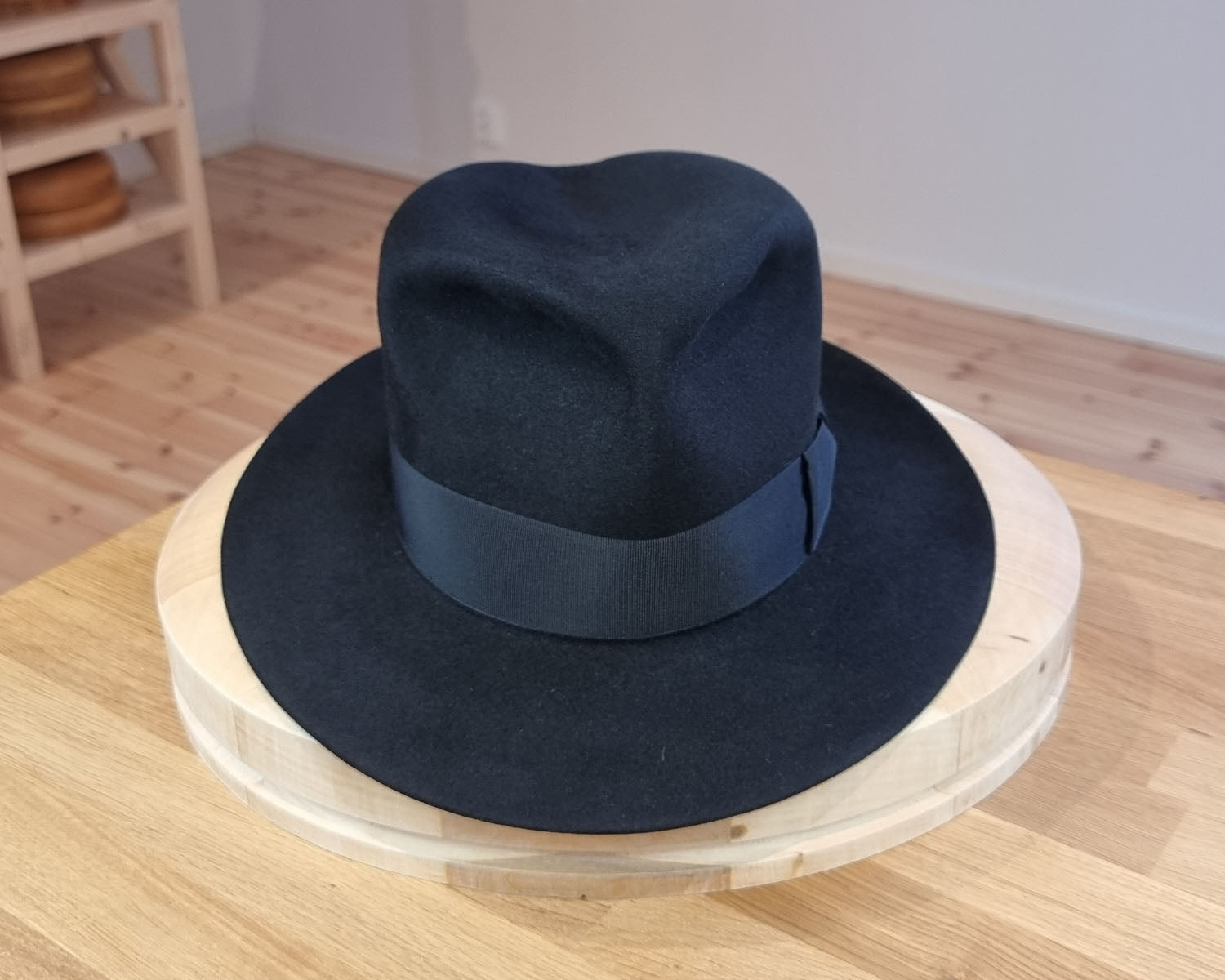 LEIFUR Lucky FEDORA | 50X BEAVER BLEND | BLACK | SIZE 56, US 7
