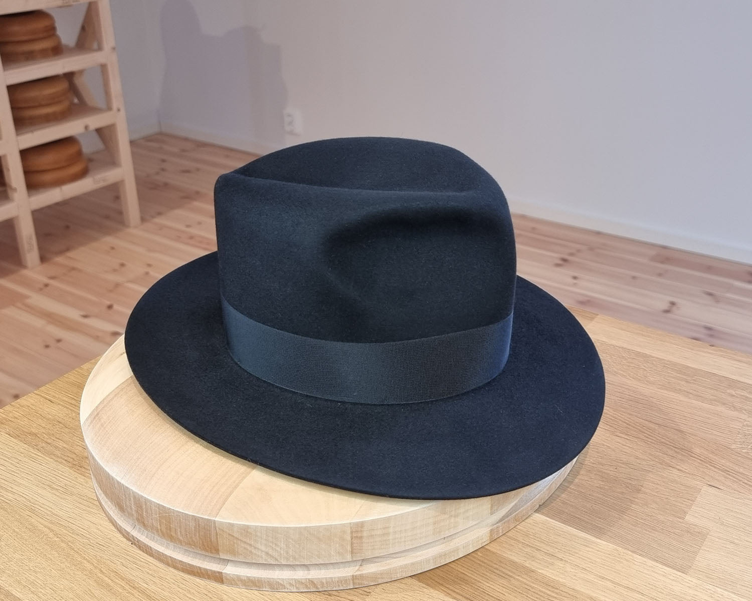 LEIFUR Lucky FEDORA | 50X BEAVER BLEND | BLACK | SIZE 56, US 7