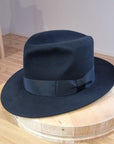 LEIFUR Lucky FEDORA | 50X BEAVER BLEND | BLACK | SIZE 56, US 7
