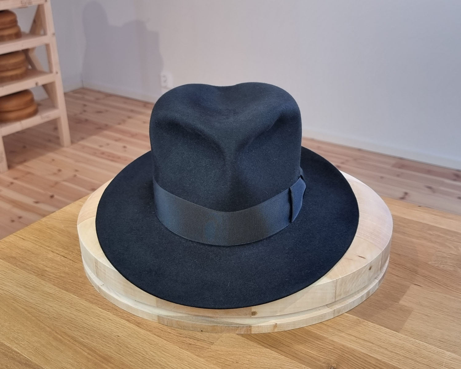 LEIFUR Lucky FEDORA | 50X BEAVER BLEND | BLACK | SIZE 56, US 7