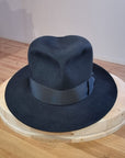 LEIFUR Lucky FEDORA | 50X BEAVER BLEND | BLACK | SIZE 56, US 7