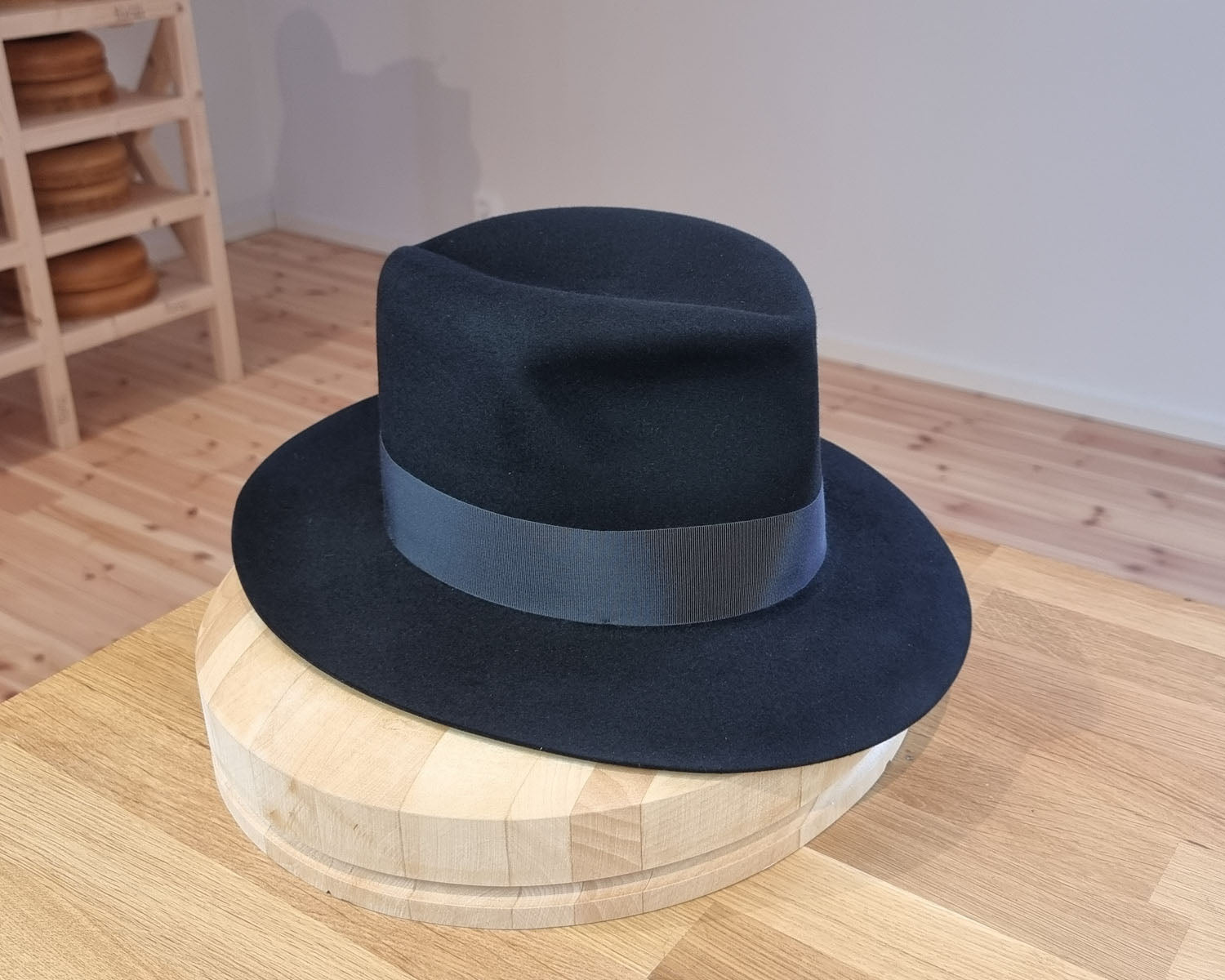 LEIFUR Lucky FEDORA | 50X BEAVER BLEND | BLACK | SIZE 57, US 7 1/8