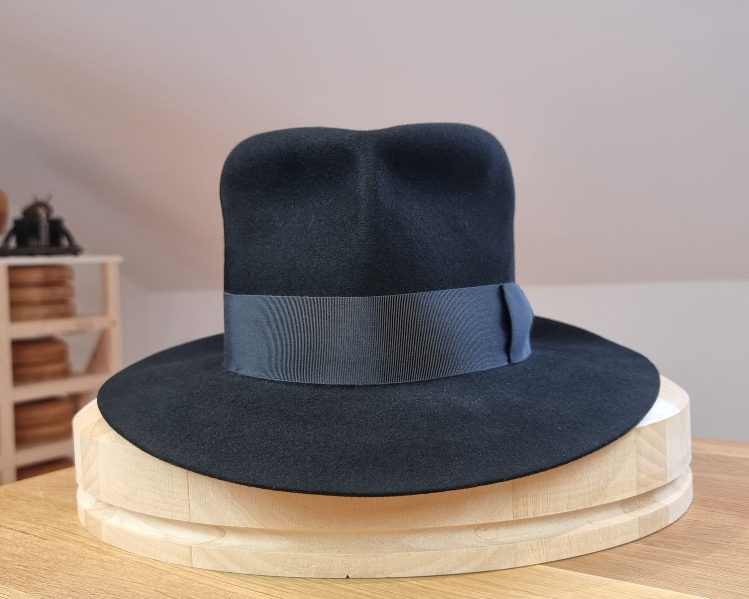 LEIFUR Lucky FEDORA | 50X BEAVER BLEND | BLACK | SIZE 57, US 7 1/8