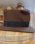 LEIFUR Lucky FEDORA | 50X BEAVER BLEND | SABLE BROWN | SIZE 58, US 7 1/4