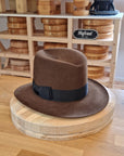 LEIFUR Lucky FEDORA | 50X BEAVER BLEND | SABLE BROWN | SIZE 58, US 7 1/4
