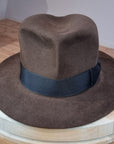 LEIFUR Lucky FEDORA | 50X BEAVER BLEND | SABLE BROWN | SIZE 58, US 7 1/4