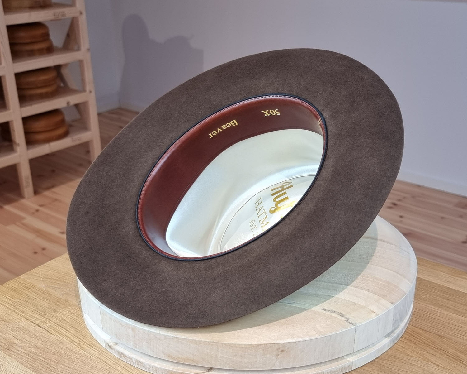 LEIFUR Lucky FEDORA | 50X BEAVER BLEND | SABLE BROWN | SIZE 58, US 7 1/4