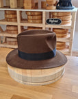 LEIFUR Lucky FEDORA | 50X BEAVER BLEND | SABLE BROWN | SIZE 58, US 7 1/4