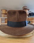 LEIFUR Lucky FEDORA | 50X BEAVER BLEND | SABLE BROWN | SIZE 58, US 7 1/4