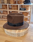 LEIFUR Lucky FEDORA | 50X BEAVER BLEND | SABLE BROWN | SIZE 58, US 7 1/4